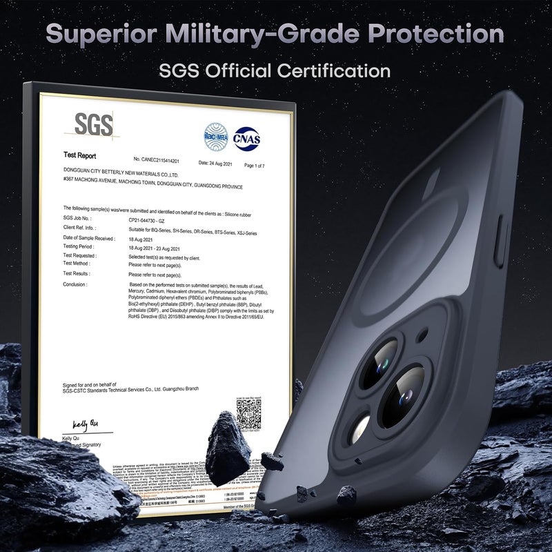 for iPhone 14 - Military Grade Shockproof, Anti-Scratch, Non-Slip Matte Translucent Cover, - Image 4