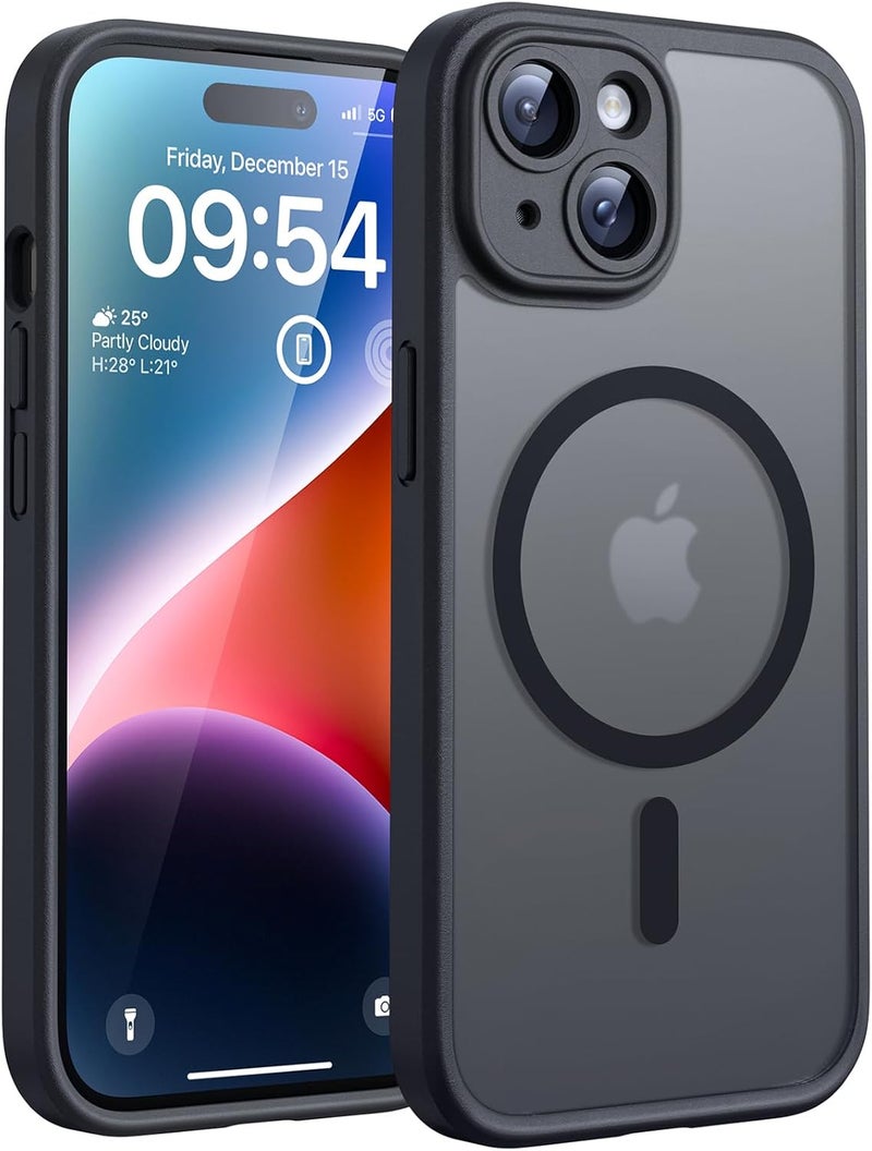 for iPhone 14 - Military Grade Shockproof, Anti-Scratch, Non-Slip Matte Translucent Cover, - Image 1