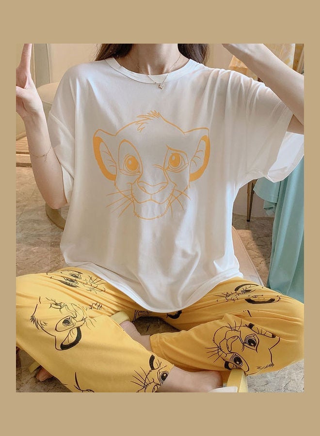 NIBEMINENT Short Sleeve T-Shirt And Pyjama Set Multicolour 