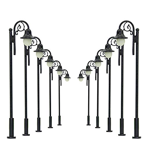 Evemodel LYM39 10pcs Model Railway Train Lamp Post 68cm or 268inch Street Lights HO OO Scale LEDs New - Image 1