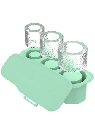 ​Slow-Melt Hollow Cylinder Ice Cube Tray for 20-40oz Tumbler Cups, 1-Pack Makes 3 Ice Cubes with Leakproof Lid | Easy Release, BPA-Free Silicone, Collapsible for Freezer (Green) - Perfect for Iced Drinks, Juices, Arabic Coffee - pzsku/ZAC8DC22F2CFF2E463FF9Z/45/_/1723013514/4689ae2a-0939-4608-9cf1-2a447bf2671b