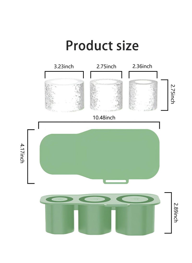 ZIMNEST Stanley Cup ice Mold, Silicone ice Cube Set with lid Makes 3 Hollow Cylinder Ice Cube Molds for 30-40 oz,Stanley. Ice Making Silicone Mold for Stanley and Tumblers  - Image 2