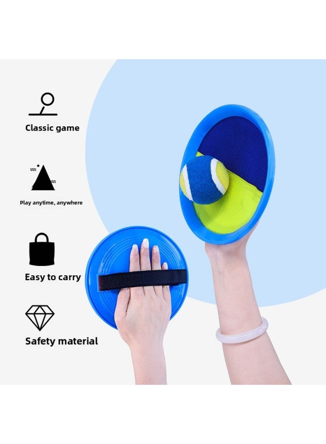 Supply Sticky Target Beat Sticky Bar Ball Beat Sticky Board Beat Suit Plastic Beach Beat Sporting Goods Leisure Toys,-Specifications:Blue Racket [blue + Yellow] 4 Shots, 4 Blue + Yellow Hard Balls, Oxford Cloth Storage Bag Packaging - Image 4