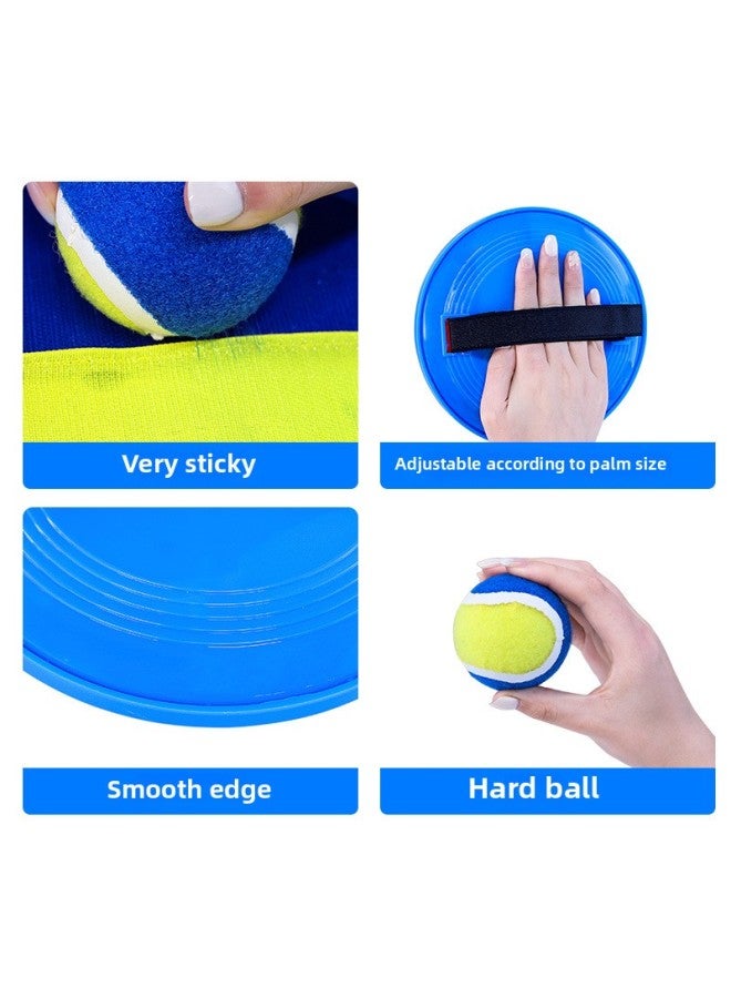 Supply Sticky Target Beat Sticky Bar Ball Beat Sticky Board Beat Suit Plastic Beach Beat Sporting Goods Leisure Toys,-Specifications:Blue Racket [blue + Yellow] 4 Shots, 4 Blue + Yellow Hard Balls, Oxford Cloth Storage Bag Packaging - Image 5