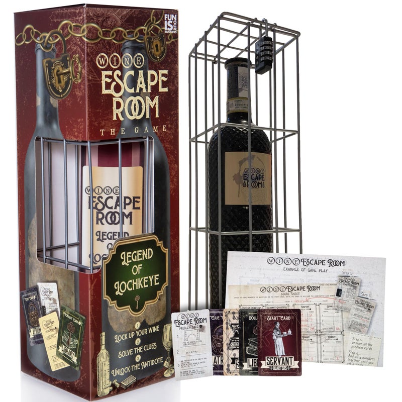 Boxer Gifts Wine Cage Escape Room Game | Solve The Puzzle To Receive The Gift | Bottle NOT Included, - Image 1