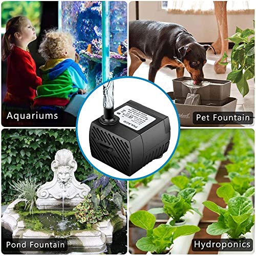 JAINSONS PET PRODUCTS Mini Water Fountain Wp3200 Submersible Aquarium Water Pump (Power:5W, H.Max: 0.6 M, Flow Max:300L/H) With Pipe 2 Feet (2 Pcs) - Image 5
