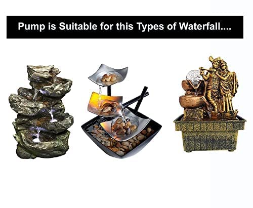 JAINSONS PET PRODUCTS Mini Water Fountain Wp3200 Submersible Aquarium Water Pump (Power:5W, H.Max: 0.6 M, Flow Max:300L/H) With Pipe 2 Feet (2 Pcs) - Image 2