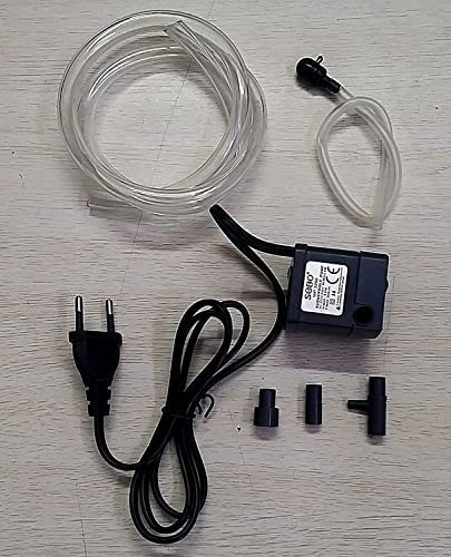 JAINSONS PET PRODUCTS Mini Water Fountain Wp3200 Submersible Aquarium Water Pump (Power:5W, H.Max: 0.6 M, Flow Max:300L/H) With Pipe 2 Feet (2 Pcs) - Image 4