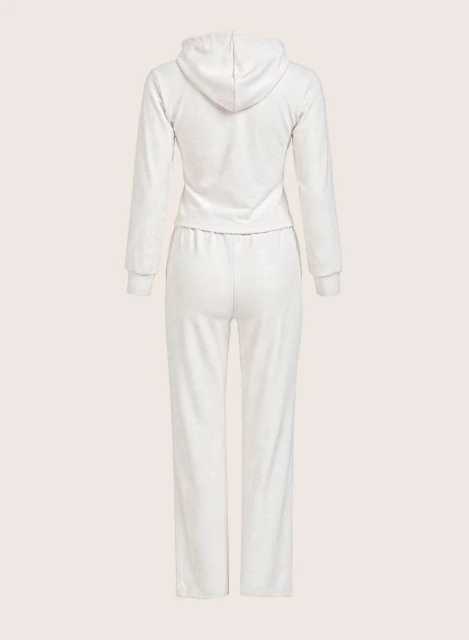 Freehand  Solid Long Sleeves Sweatshirt and Flared Pants Co-Ord Set for Women | Best Price UAE