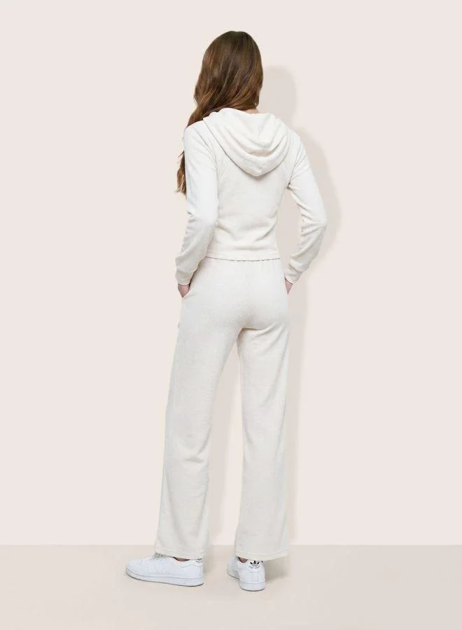 Freehand  Solid Long Sleeves Sweatshirt and Flared Pants Co-Ord Set for Women | Best Price UAE