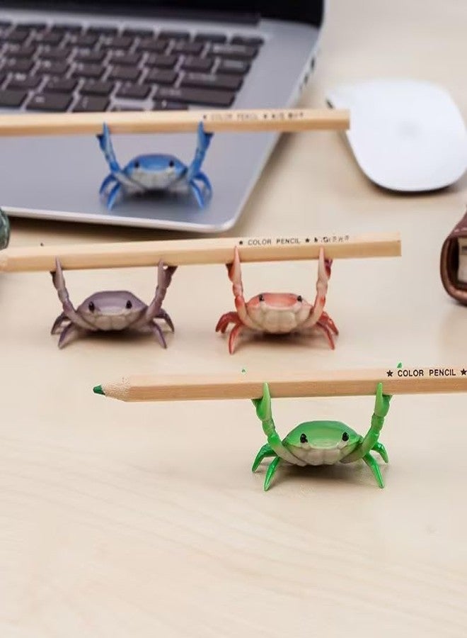 Pxiryanlow Creative Crab Pen Holder Weightlifting Crabs Pen Stand Storage Rack, Office Desktop Decoration, Pencil Holders Desk Supplies Holders and Dispensers, Desk Accessories and Workspace Organizers (Red) - Image 5