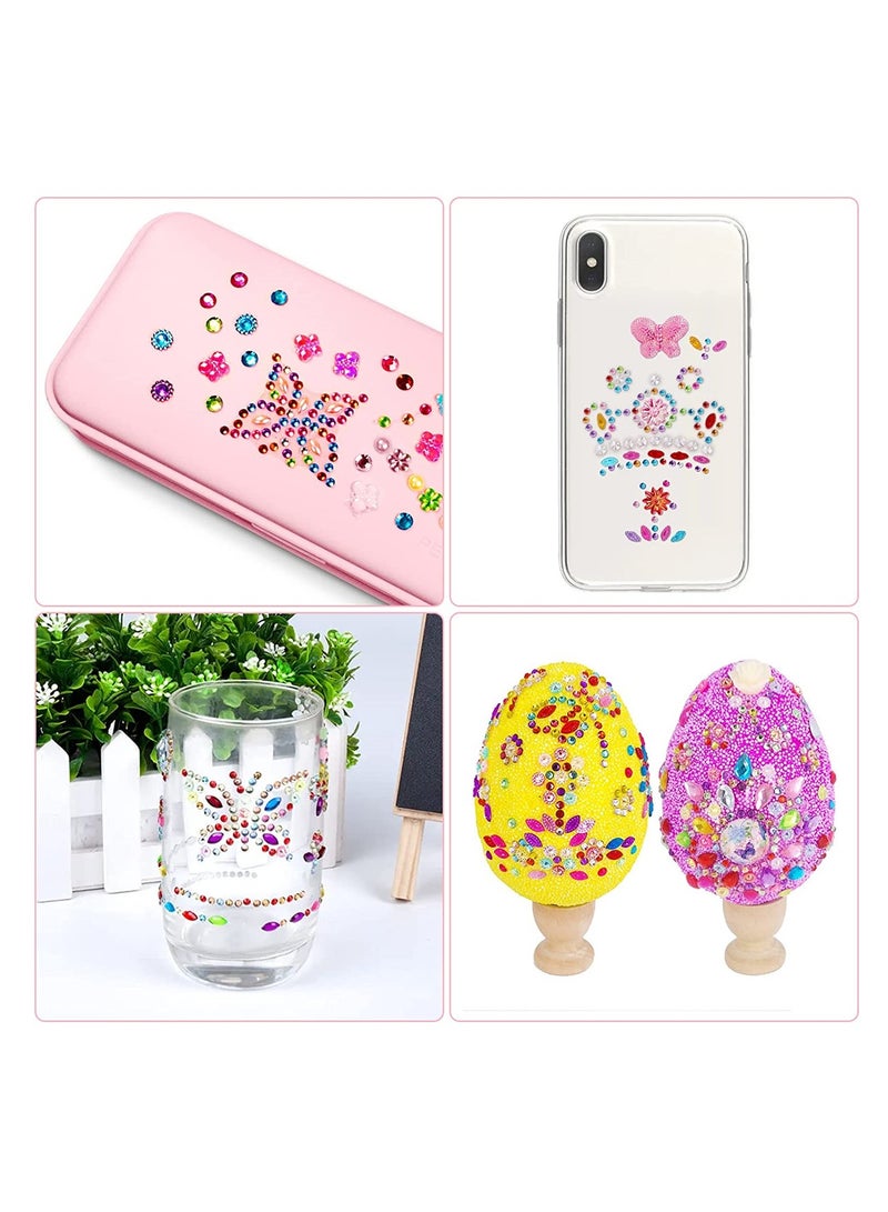 Excefore Pencil Case Pen Box, Large Capacity Pencil Pouch Holder DIY Pencil Organizer with 3 Sheets of Rhinestone Stickers  - Image 5