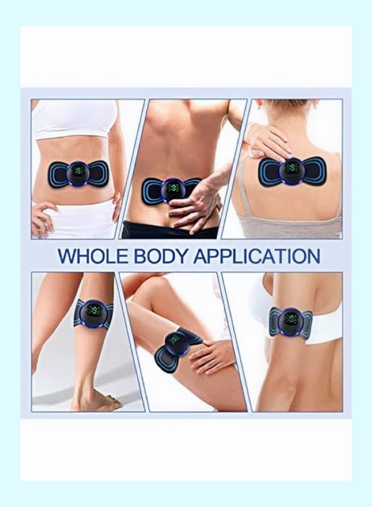 Smart EMS Mini Massage Pads – Portable Neck/Shoulder & Slimming Massager (2-Pack EMS Electrotherapy Patches) - Image 3