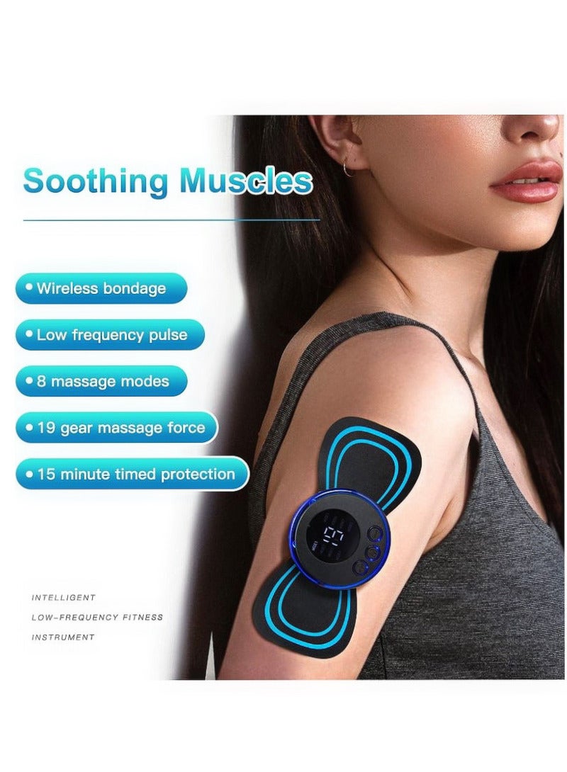 Smart EMS Mini Massage Pads – Portable Neck/Shoulder & Slimming Massager (2-Pack EMS Electrotherapy Patches) - Image 5