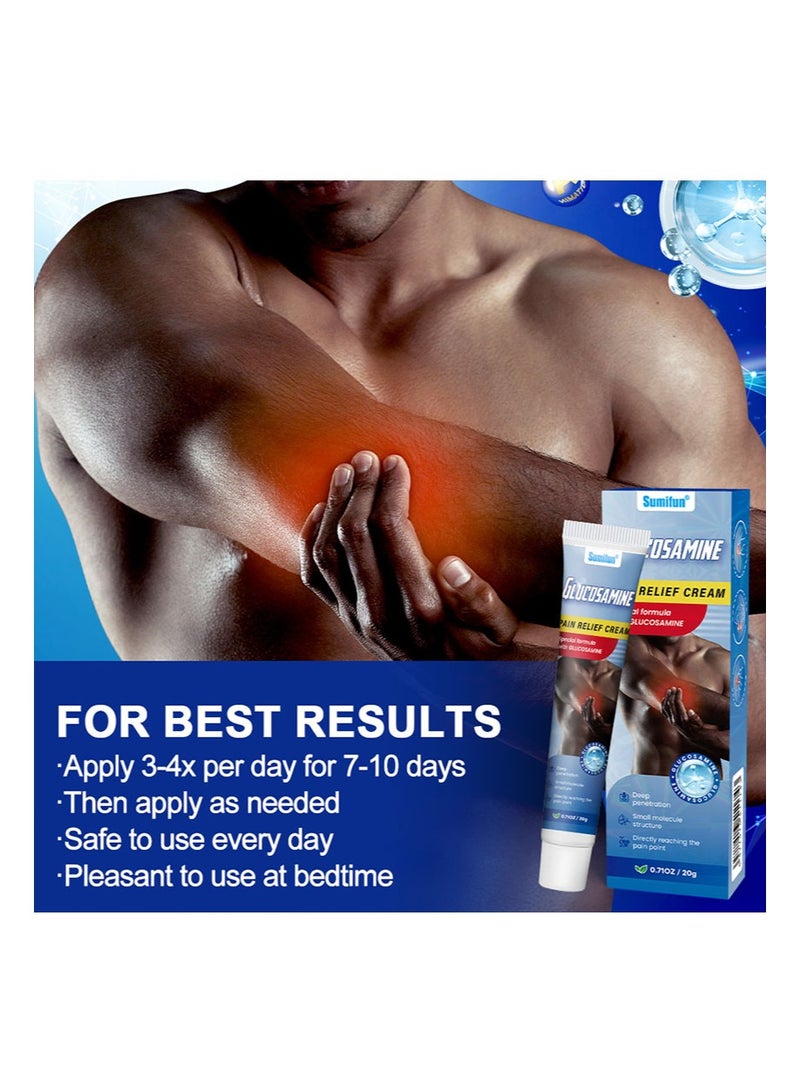 سوميفون كريم جلوكوزامين لتخفيف الآلام، تركيبة خاصة مع جلوكوزامين، يخفف آلام المفاصل ويساعد على تحسين صحة المفاصل والغضاريف (20 جم + 20 جم) - Image 4