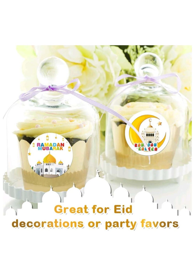 500Pcs Ramadan Kareem Eid Mubarak Adhensive Stickers Perforated Roll Sticker Gift Tag Stickers for Ramadan Eid Party Decorations  Party Supplies,6 Design - Image 5