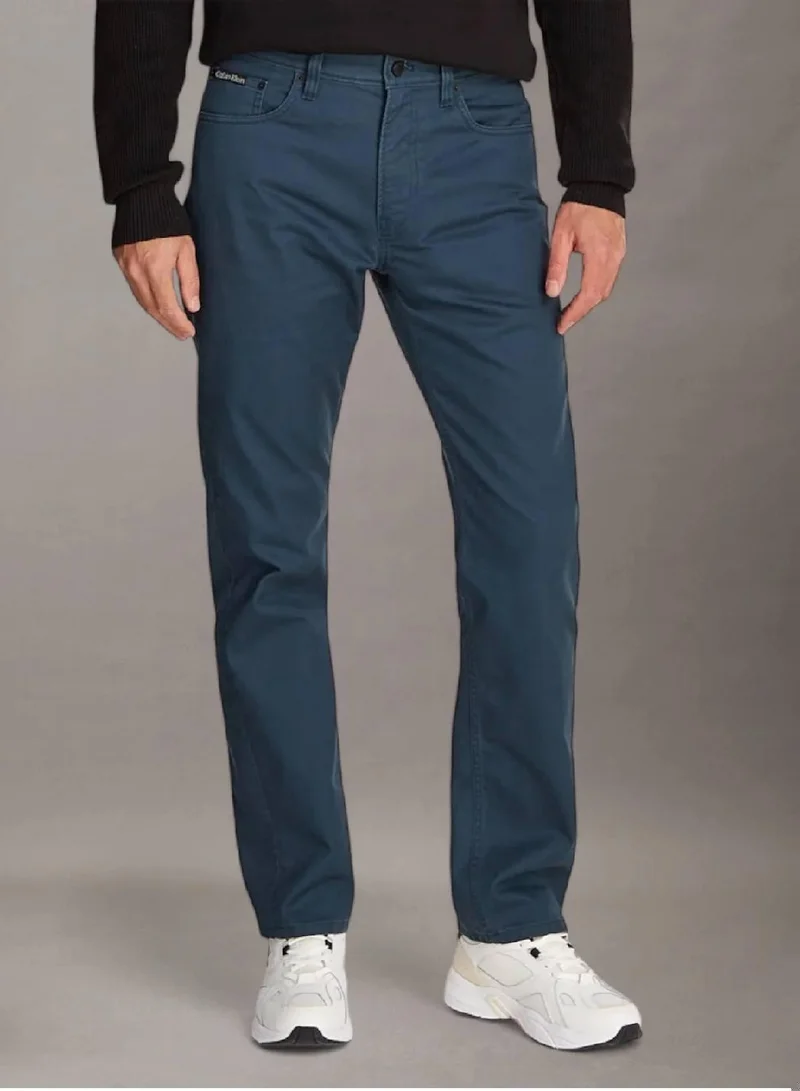 Straight Twill Trousers