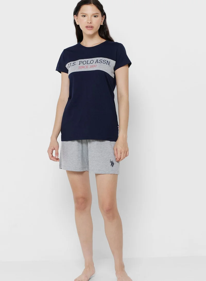 U.S. Polo Assn. Logo T-Shirt & Shorts Set