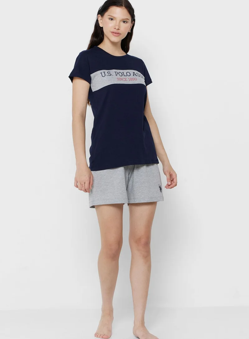 U.S. Polo Assn. Logo T-Shirt & Shorts Set