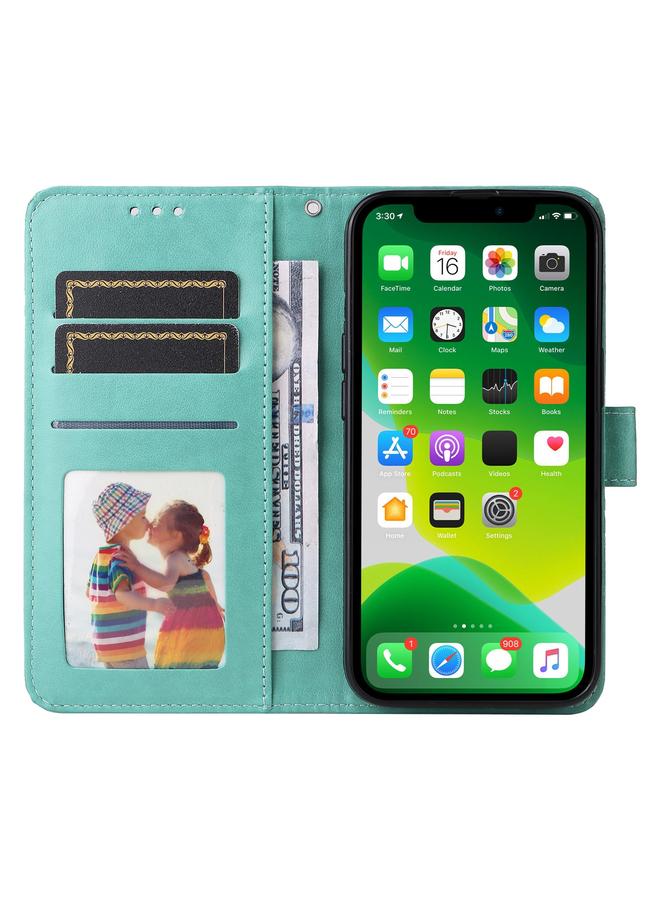 erorex Case For iPhone 13 Embossed Sunflower Leather Phone Case - Image 3