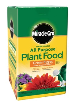 Miracle gro water soluble all purpose plant food fertilizer for indoor or outdoor flowers vegetables or trees 3 lbs