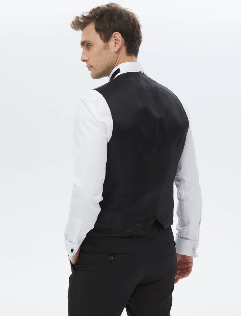 Kip Black Plain Classic Vest  - Image 5