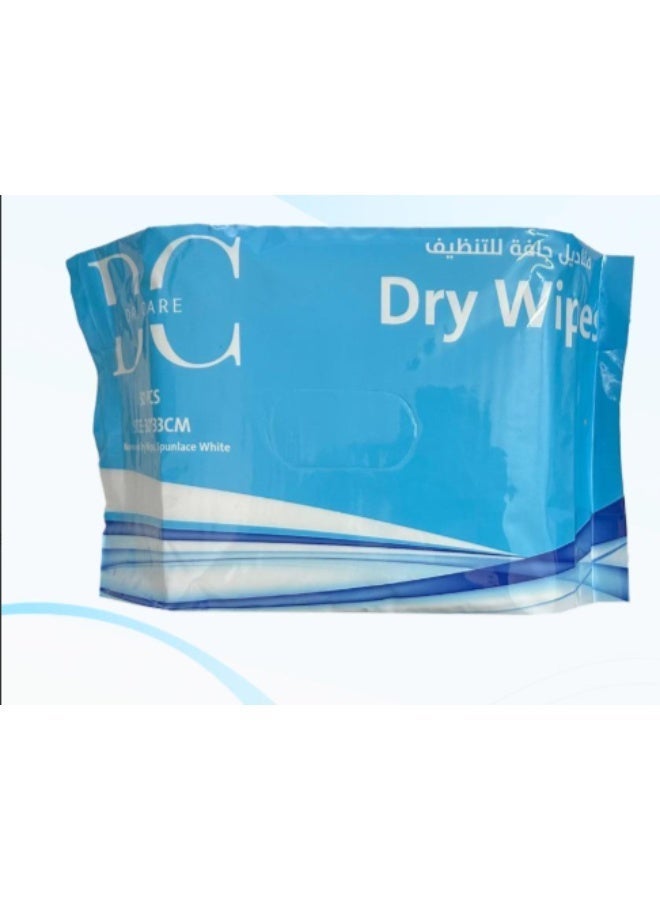 مناديل جافة د. كير 50 قطعة – سبنليس أبيض - Image 1