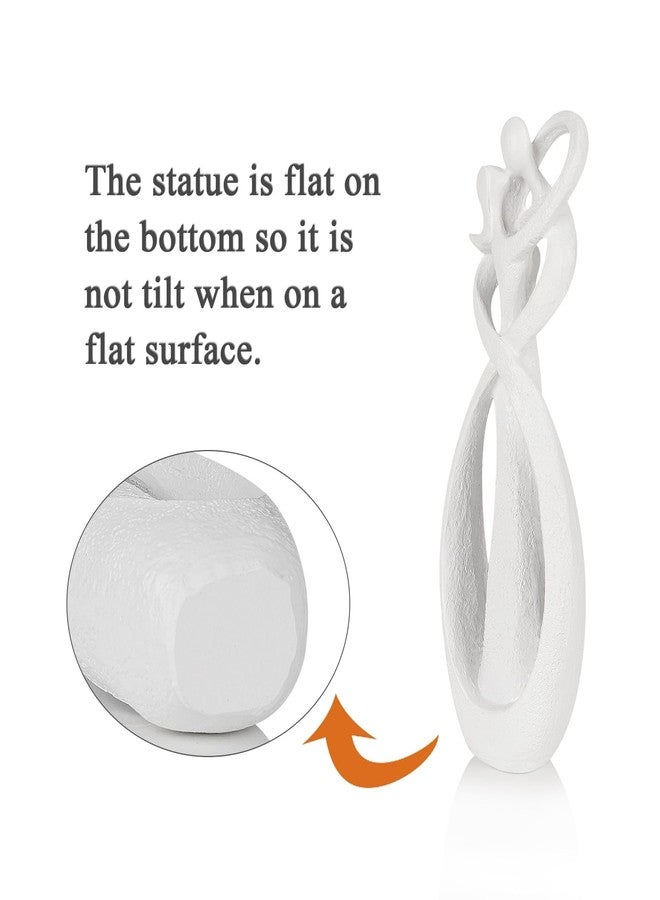 Trycooling Kissing Lovers Statue Abstract Sculpture Resin Statues for Home Decor Modern Home Office Desktop Shelf Bookshelf Decor (White, Small) - Image 3