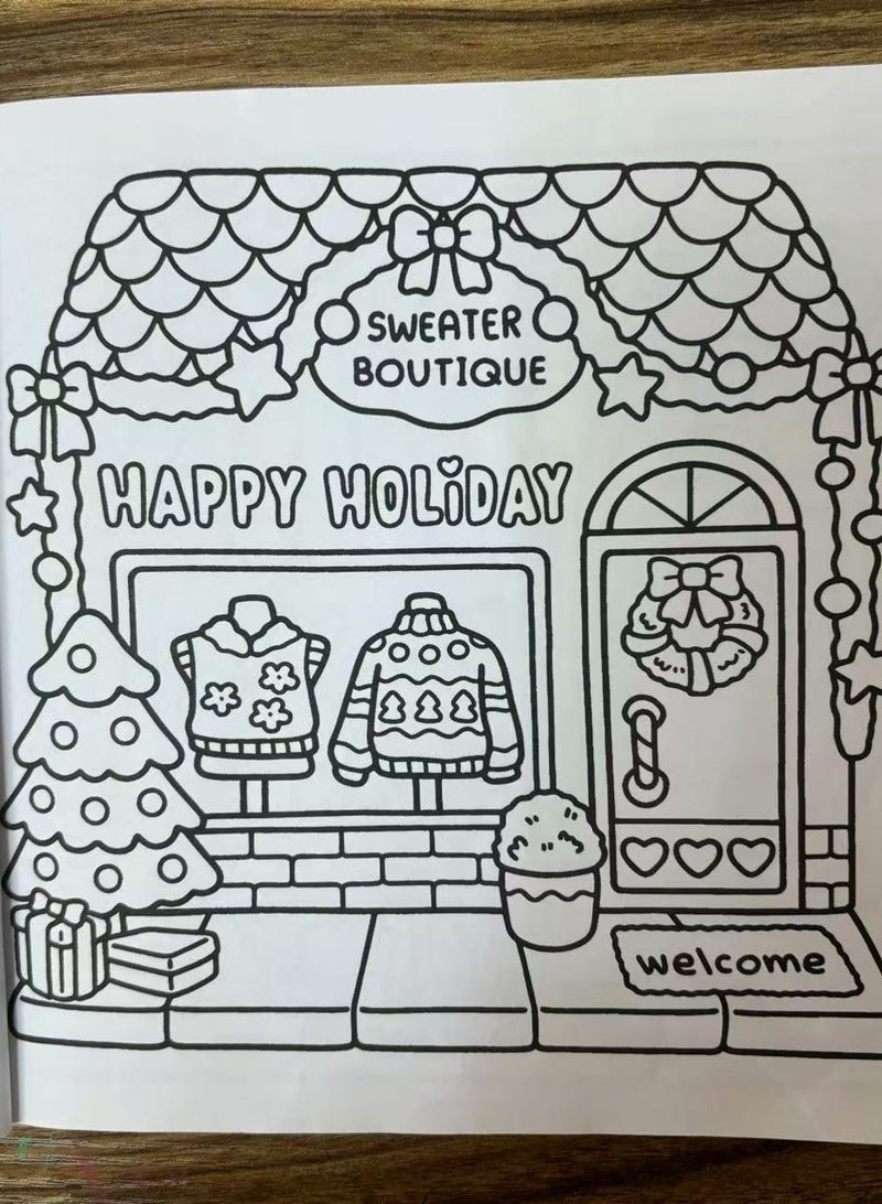 SOUTHERN LOTUS Froggy Days: A Kawaii Frog Coloring Book for Kids and Adults: Adorable Frog Adventures in Relaxing, Cute, and Fun Coloring Pages for All Ages Stress Relief and Creativity (Sweet & Kitsch) 21CM X 21CM  - Image 3