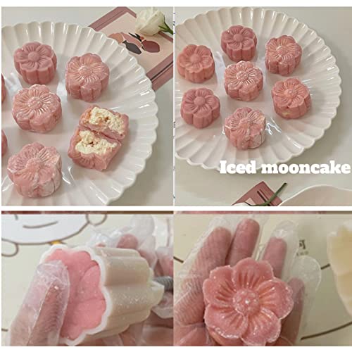 FOYWOTI Stamped mid-autumn mooncake press mold, hand-pressed mooncake dessert DIY with 1 stamped flower, mooncake puff pastry press mold DIY (1 chrysanthemum stamp-1) - Image 4
