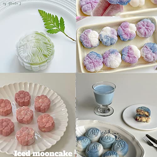FOYWOTI Stamped mid-autumn mooncake press mold, hand-pressed mooncake dessert DIY with 1 stamped flower, mooncake puff pastry press mold DIY (1 chrysanthemum stamp-1) - Image 5