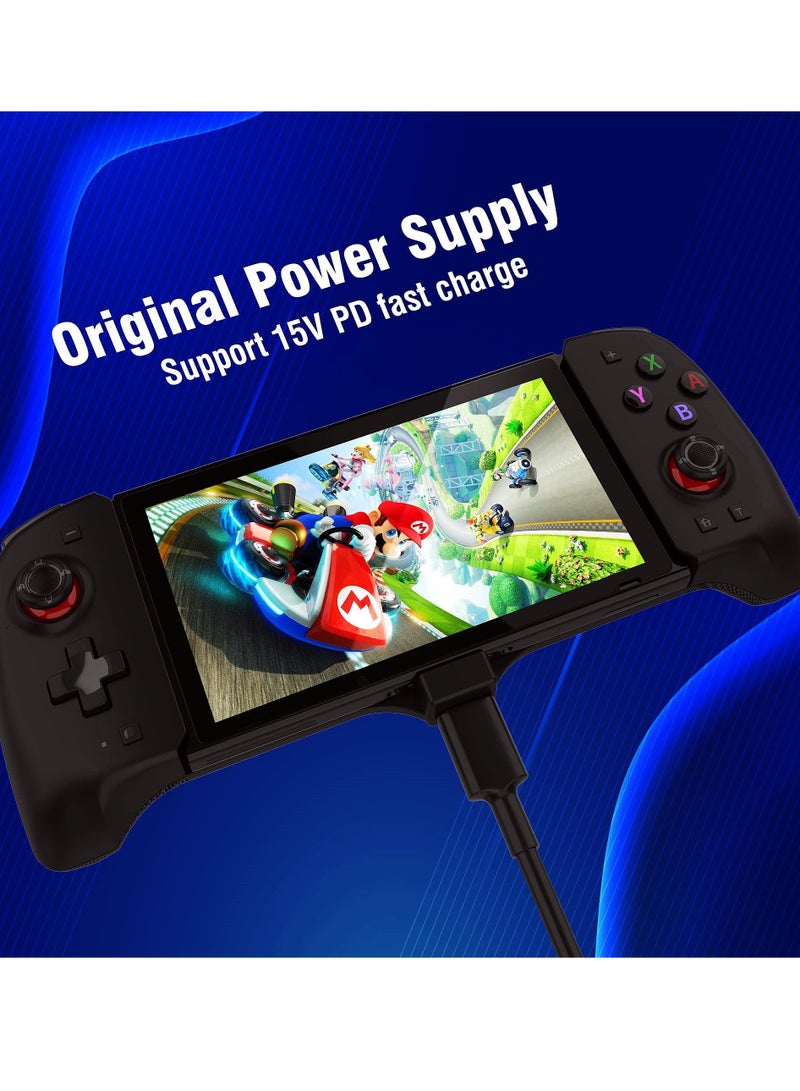 KASTWAVE Switch Controller for Switch/OLED,One-Piece Joypad Controller Replacement for Switch Pro Controller,Ergonomic Switch Controller is Programmable,TURBO,Dual Vibration,6-Axis Gyro,Screenshot(BLACK) - Image 4