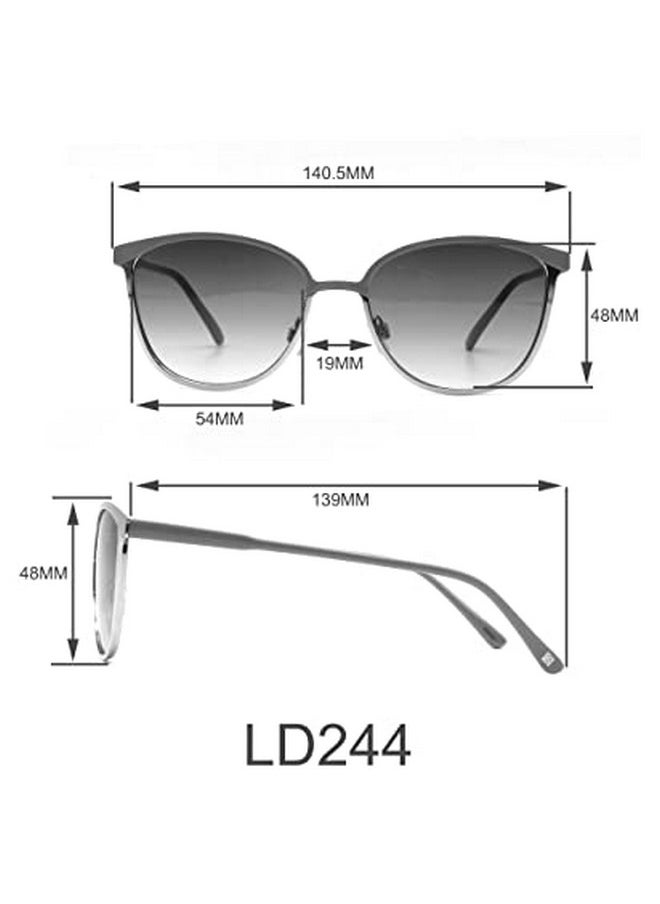Laundry by Shelli Segal - Laundry By Design Women'S Ld244 Women S Fun Uv Protective Round Sunglasses Stylish Gifts For Women 55 Mm Gold & Nude Mm Us - Image 1