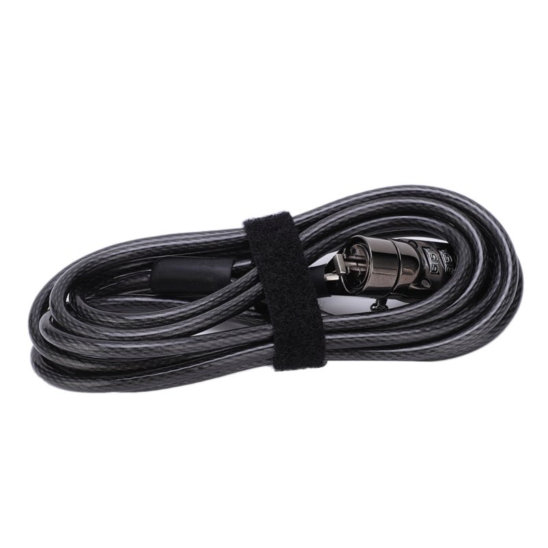 Keyless Combination Lock: 4-Digit Resettable Code - Anti-Theft Steel Cable Lock with Adjustable Strap, Built-In Slot Locking Hole for Laptops, Notebooks, Desktops, Projectors, LCD Screens - Image 2