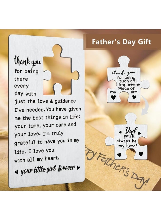 SYOSI Thank You Dad Gifts from Daughter, Wallet Card Insert for Father Appreciation, Birthday Gift Card for Dad, Christmas and Thanksgiving Day Gifts from Daughter to Dad, Fathers Day Gift Keepsake - Image 2