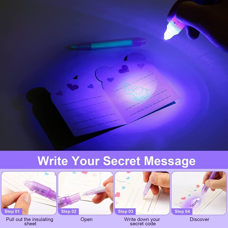 Gold Leaf Invisible Ink Magic Pen with UV Light | Set of 24 | Fun Magic Toy for Kids | Ideal as Birthday Return Gifts - Image 5