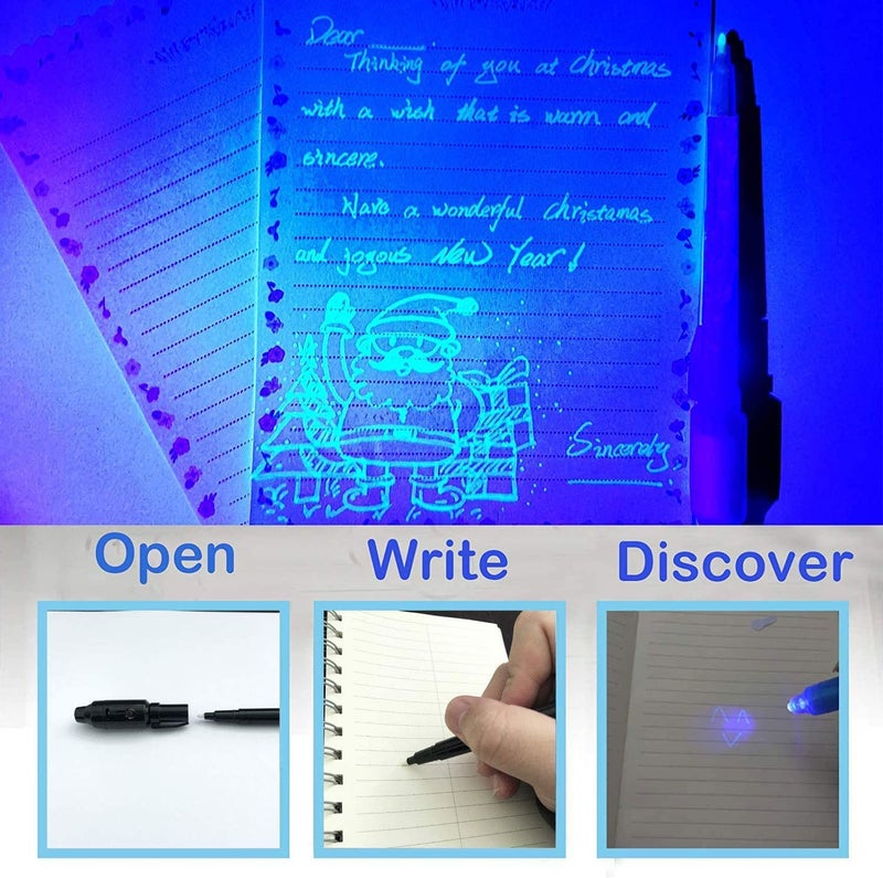 Gold Leaf Invisible Ink Magic Pen with UV Light | Set of 24 | Fun Magic Toy for Kids | Ideal as Birthday Return Gifts - Image 3