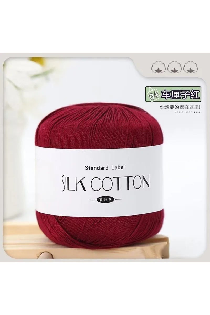 4 50g/PC Silk Lace Cotton Milk Crochet Yarn Baby Hand-Knitted Warm Soft Knitting Thread for Hand Kn.