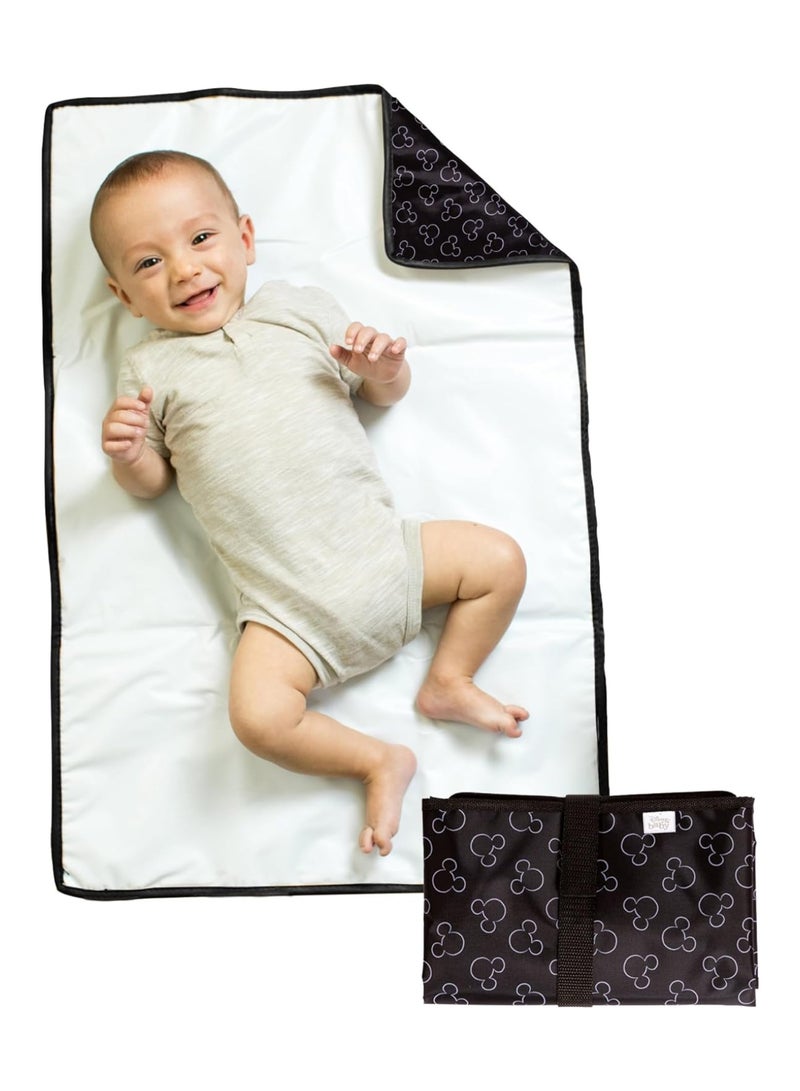 J.L. Childress Disney Baby By Full Body Portable Changing Pad For Baby, Mickey Black, 19X30 Inch (Pack Of 1)  - Image 1