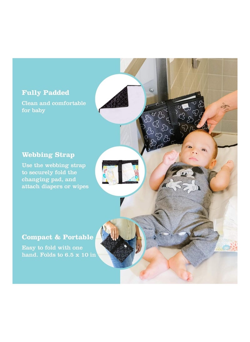 J.L. Childress Disney Baby By Full Body Portable Changing Pad For Baby, Mickey Black, 19X30 Inch (Pack Of 1)  - Image 2