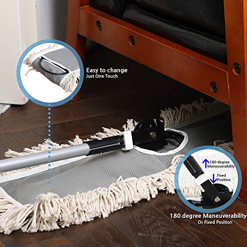 JINCLEAN 2 Pack of 24 Cotton Refills for Industrial Class Floor Dust mop Series Can be fit with Others - Image 5