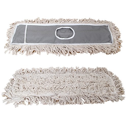 JINCLEAN 2 Pack of 24 Cotton Refills for Industrial Class Floor Dust mop Series Can be fit with Others - Image 1