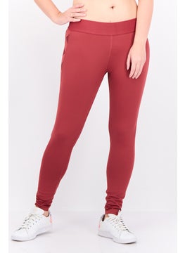 Women Sportswear Fit Brand Logo Training Leggings, Brown