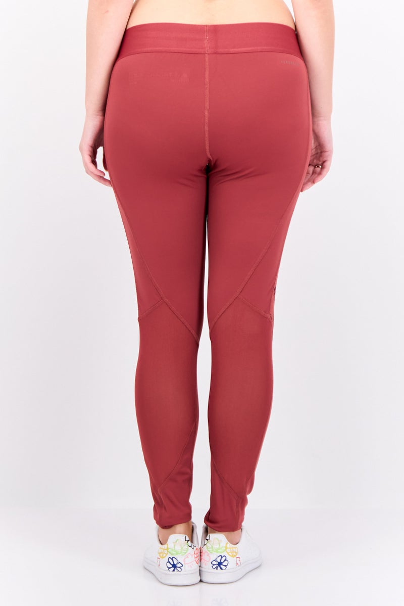 Adidas Women Sportswear Fit Brand Logo Training Leggings, Brown - Image 2