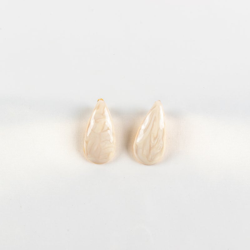 حلق أستانليس ستيل ذهبي × أبيض - Image 1