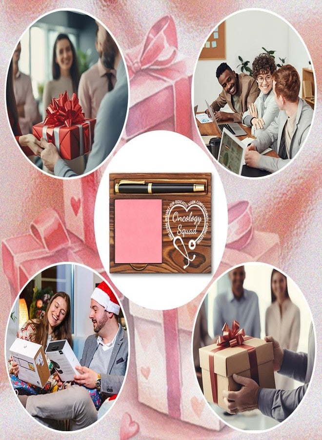 CWGOTC Oncology Squad Gifts, Wooden Sticky Note Holder for Oncology Nurses & Staff, Appreciation Gift for Cancer Care Teams, Graduation, Birthday, Christmas Office Desk Decor YCB139 - Image 5