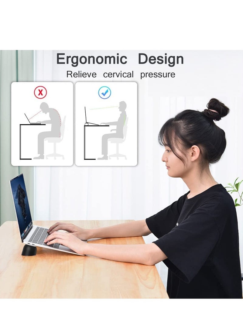 Laptop Cooling Pad Laptop Cooling Stand Small Universal Invisible Cooler Ball Portable Magnetic Tilting Holder Foot for MacBook Computer Notebook Keyboard and Tablet PC Black - Image 2