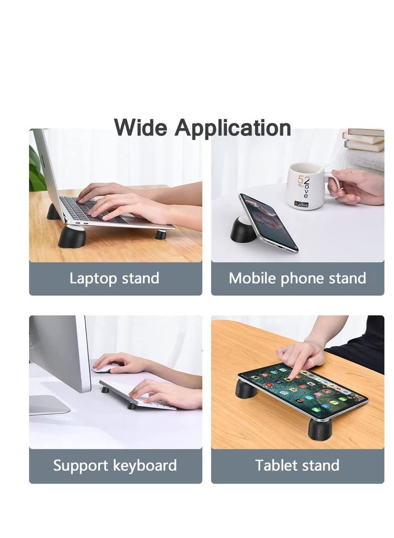 Laptop Cooling Pad Laptop Cooling Stand Small Universal Invisible Cooler Ball Portable Magnetic Tilting Holder Foot for MacBook Computer Notebook Keyboard and Tablet PC Black - Image 4