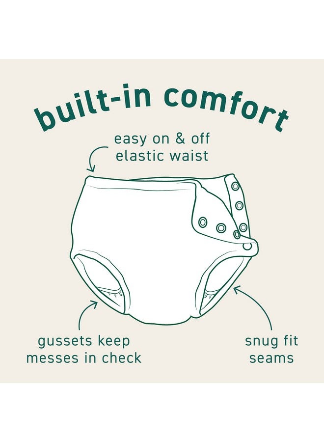 green sprouts Reusable Absorbent Baby Swim Diaper, Coral, 3T - Image 1