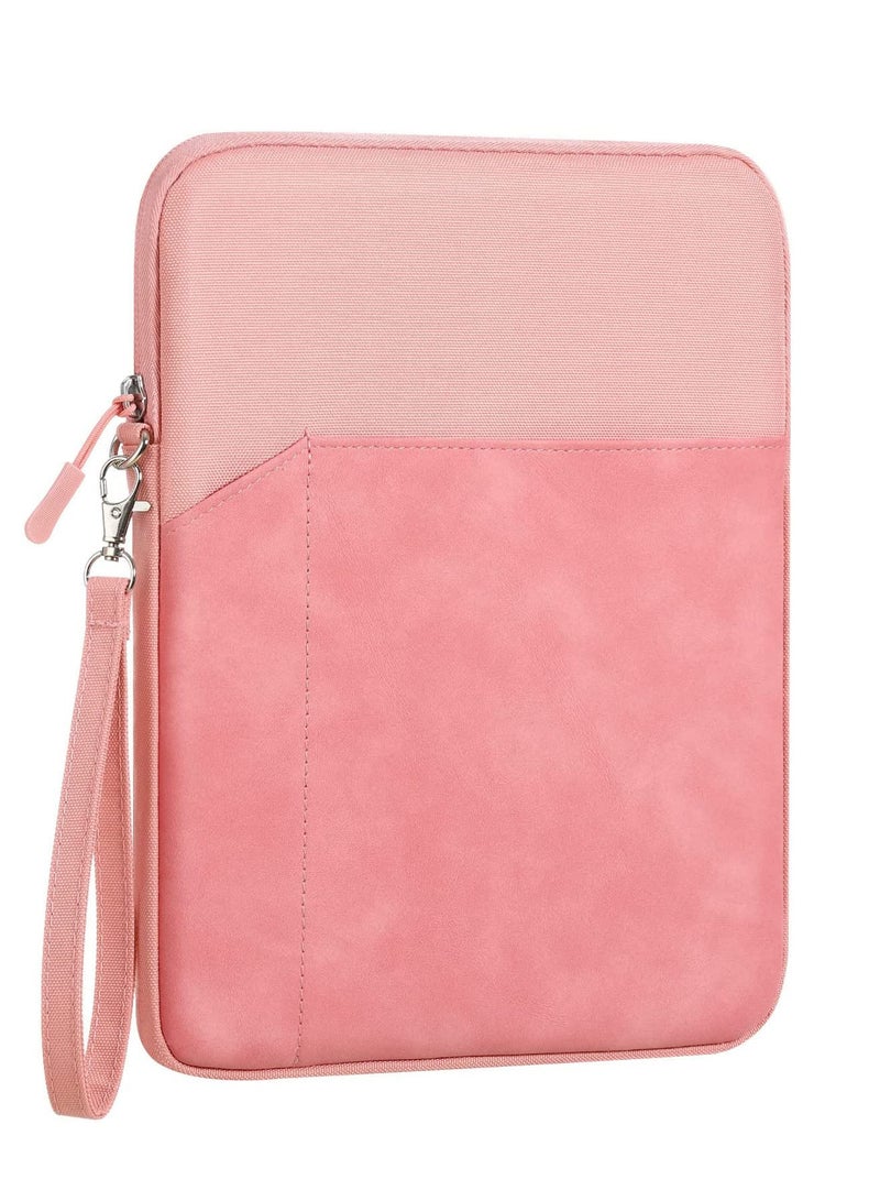 شنطة كم 11 انش بجيب للموبايل وشاحن ايباد 10.9 انش جراب للاجهزة اللوحية لون زهري - Image 1